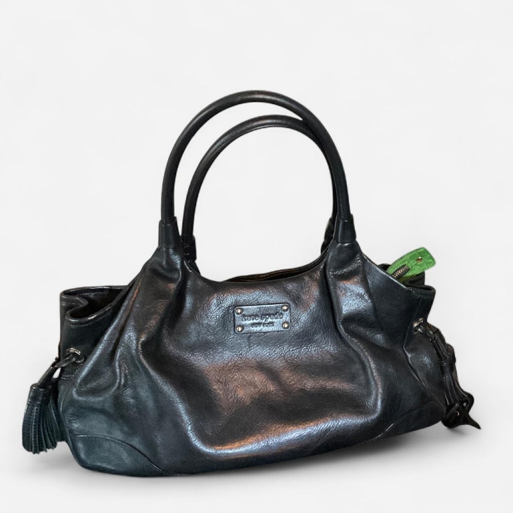 NWT Kate Spade New York Stevie Black leather shoulder handbag